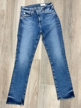 AG Adriano Goldschmied Skinny High-Rise Jeans in Medium Blue Wash